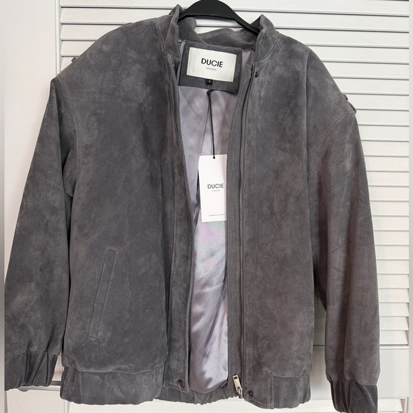 Ducie NWT Suede Bomber Jacket - Picture 2 of 4